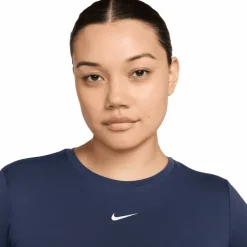 Nike One Fitted Dri-FIT Shirt met lange mouwen Dames - midnight navy/white IM9449-410