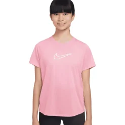 Nike One Fitted Dri-FIT-Shirt Kinderen - med soft pink/white FZ5600-690