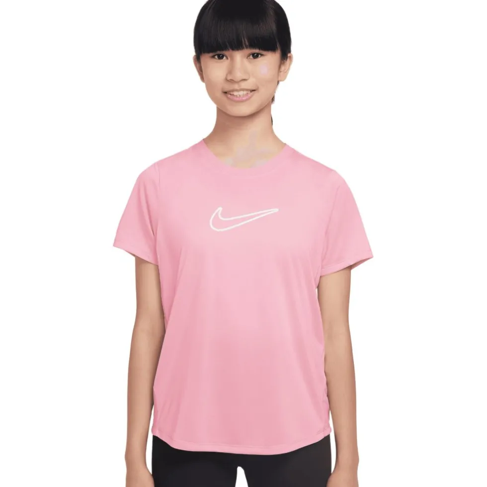 Nike One Fitted Dri-FIT-Shirt Kinderen - med soft pink/white FZ5600-690