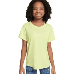 Nike One Fitted Dri-FIT-Shirt Kinderen - light lemon twist/white FZ5600-736