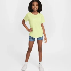 Nike One Fitted Dri-FIT-Shirt Kinderen - light lemon twist/white FZ5600-736