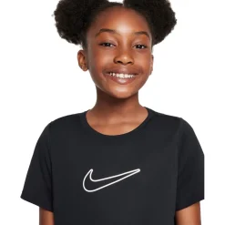 Nike One Fitted Dri-FIT-Shirt Kinderen - zwart/wit FZ5600-010