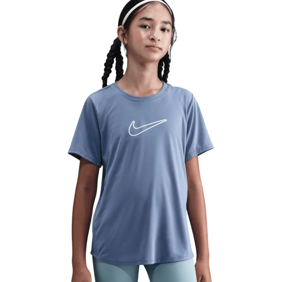 T-Shirts & Tops|T-Shirts & Tops < Nike One Fitted Dri-FIT-hirt Kinderen - world indigo/white FZ5600-499