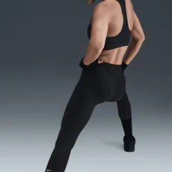 Broeken & Rokken < Nike One High Rise Tights Dames - zwart/wit IB9382-010