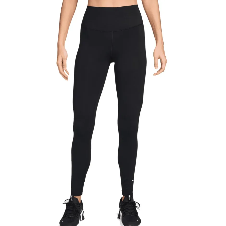 Broeken & Rokken < Nike One High Rise Tights Dames - zwart/wit IB9382-010
