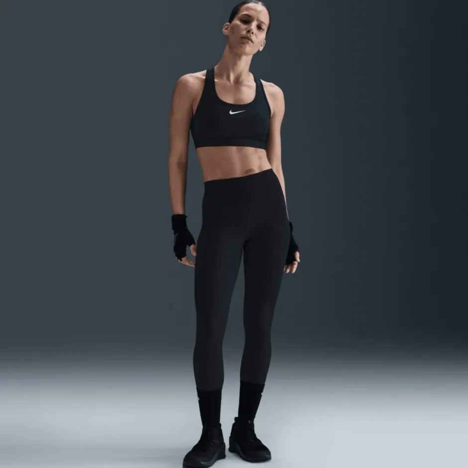Broeken & Rokken < Nike One High Rise Tights Dames - zwart/wit IB9382-010