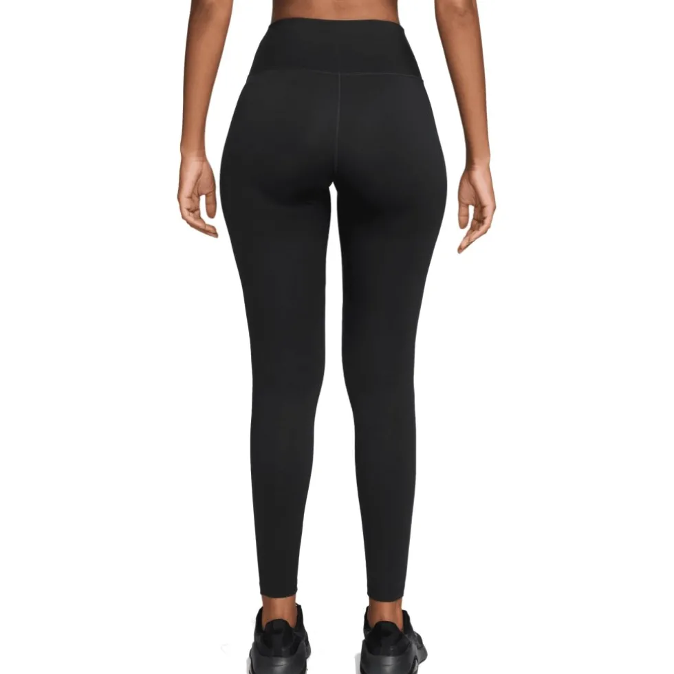 Nike One Seamless Front Leggings Dames - black/white HJ9195-013