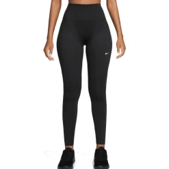 Nike One Seamless Front Leggings Dames - black/white HJ9195-013