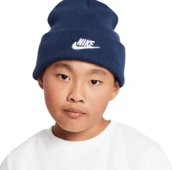 Mutsen|Mutsen < Nike Peak Beanie Kinderen - midnight navy/white HF5498-410