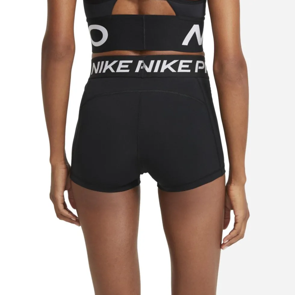Nike Pro 3" Korte Broek Dames - zwart/wit CZ9857-010