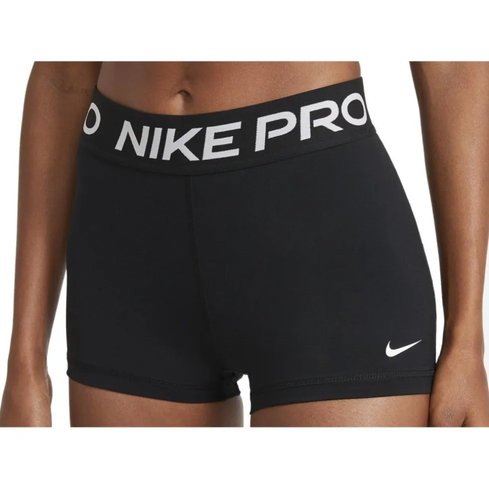 Nike Pro 3" Korte Broek Dames - zwart/wit CZ9857-010