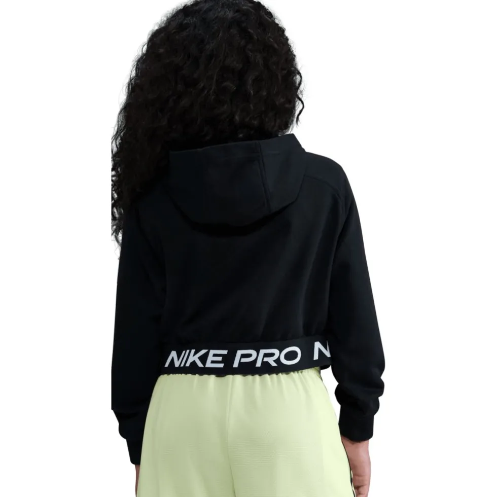 Nike Pro Fleece Dri-FIT Jas met Capuchon Kinderen - zwart/zwart/zwart/wit HQ9312-011