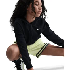 Nike Pro Fleece Dri-FIT Jas met Capuchon Kinderen - zwart/zwart/zwart/wit HQ9312-011