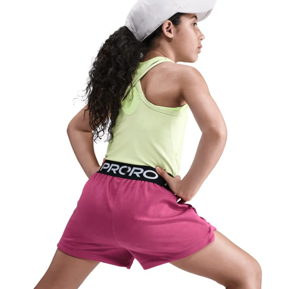 Nike Pro Fleece Dri-FIT Shorts Kinderen - sweet beet/sweet beet/black/white HQ9313-634