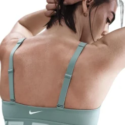 Nike Pro Indy Plunge Sportbeha met medium ondersteuning Dames - cannon/jade ice/white HF7324-017