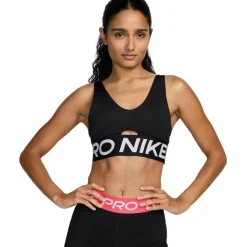 Nike Pro Indy Plunge Sportbeha met medium ondersteuning Dames - zwart/wit/wit HF7324-010