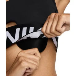 Nike Pro Indy Plunge Sportbeha met medium ondersteuning Dames - zwart/wit/wit HF7324-010