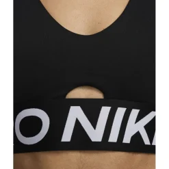 Nike Pro Indy Plunge Sportbeha met medium ondersteuning Dames - zwart/wit/wit HF7324-010