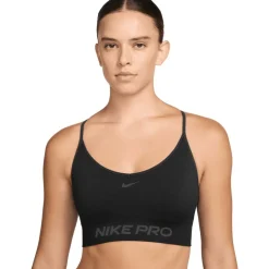 Nike Pro Seamless Sport-bh voor dames - zwart IB9843-010