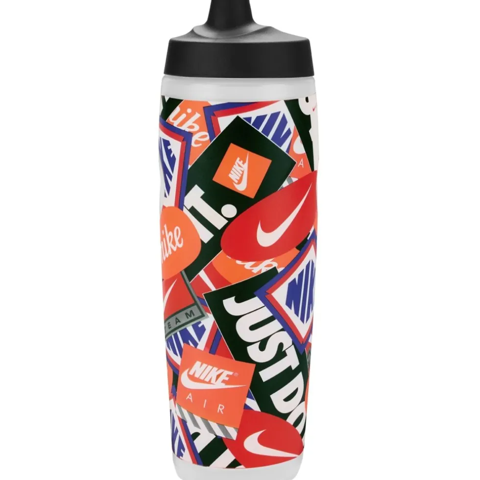 Nike Refuel Waterfles 24oz/709ml Graphic - clear/black/lt crimson/safety orange/white 918