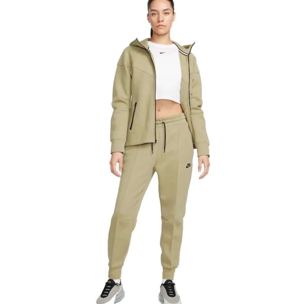 Nike Sportswear Tech Fleece Broek voor Dames - neutral olive/black FB8330-276
