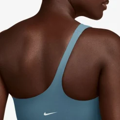 Nike Zenvy Asymmetrical Sportbeha met lichte ondersteuning Dames - smokey blue/white HQ9182-006