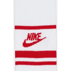 Nike Sportswear Everyday Essential Crew Sokken (3 Paar) - white/university red/university red DX5089-102
