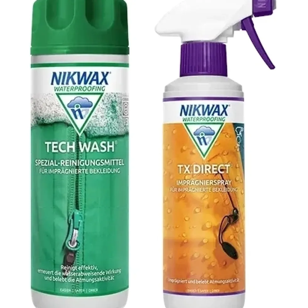 Nikwax Tech Wash Wasmiddel + TX.Direct Spray-On Impregneerspray Set 2 x 300 ml