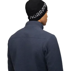 Mutsen < Norrona /29 light merinoUll logo Beanie - Caviar Melange