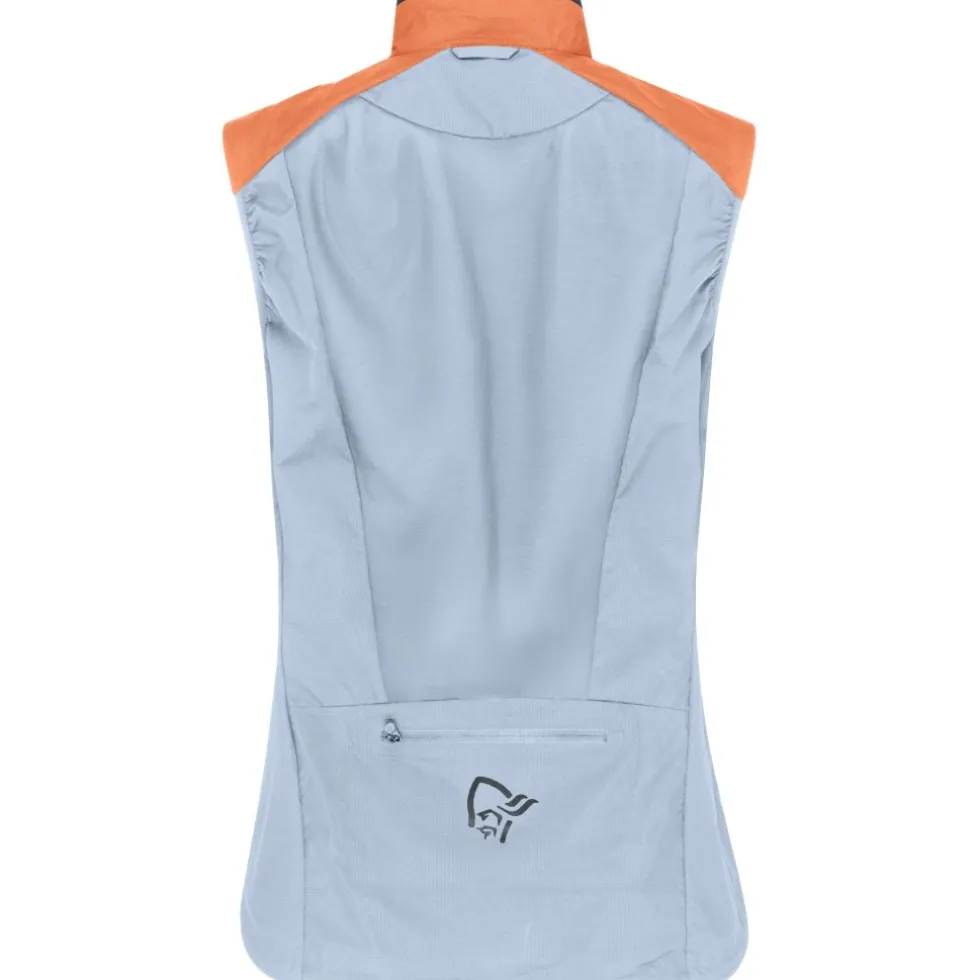 Norrona senja aero90 Vest Dames - Flamingo/Blue Fog