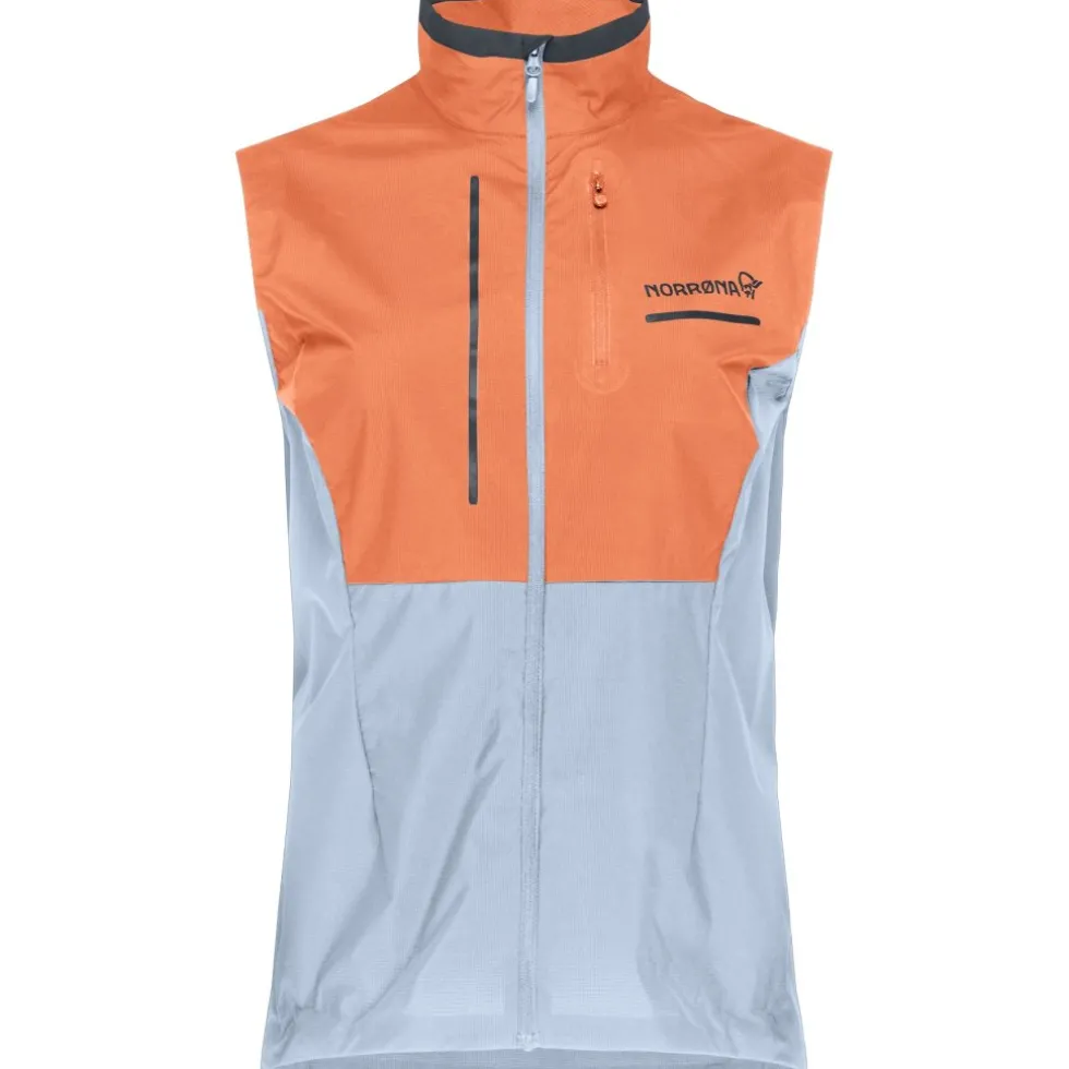 Norrona senja aero90 Vest Dames - Flamingo/Blue Fog