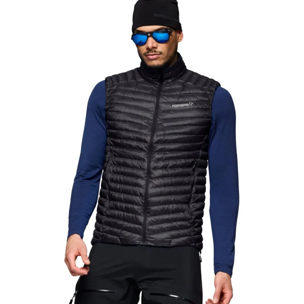 Norrona trollveggen down800 Super Light Donzen Bodywarmer Heren - Caviar Black