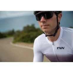 Northwave Blade Air Shirt met Korte Mouwen Heren - white/blue 150