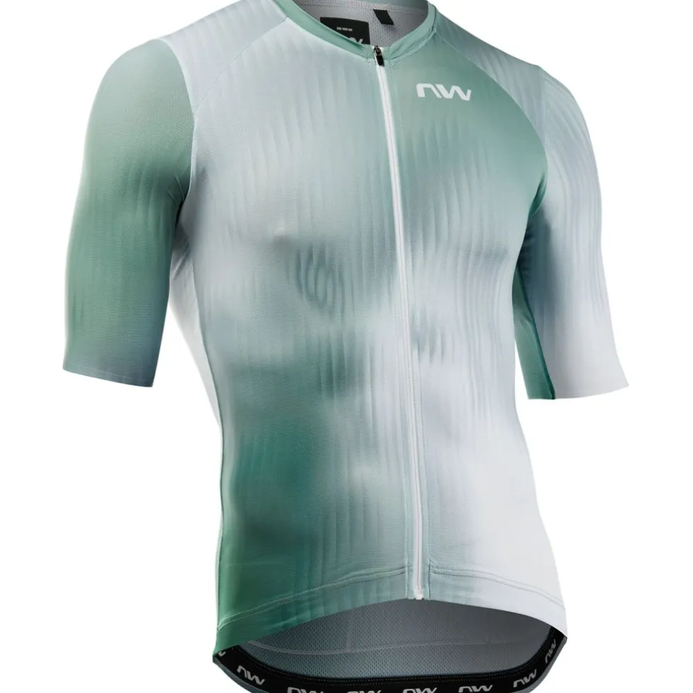 Northwave Blade Shirt met Korte Mouwen Heren - white/sage green 156