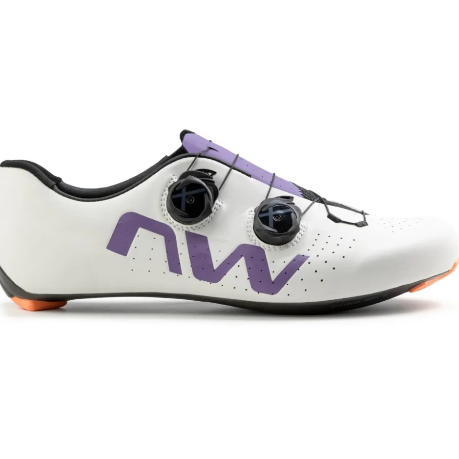 Wielrenschoenen|Wielrenschoenen < Northwave Veloce Extreme Racefietsschoenen - light grey/dark purple 93