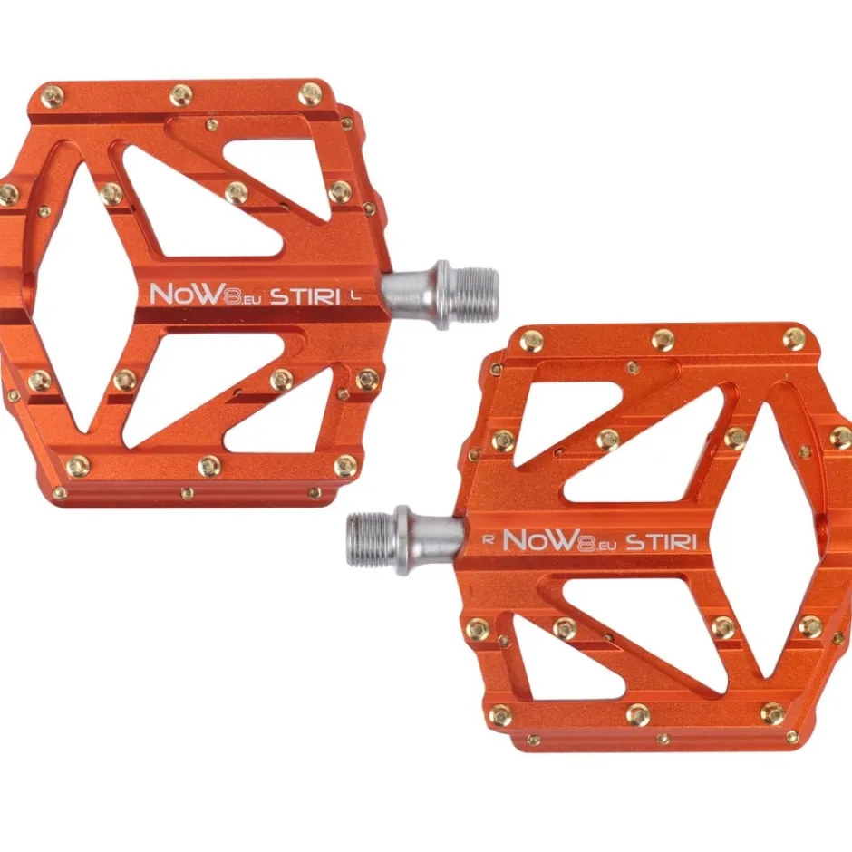Platformpedalen < NOW8 STIRI CNC Flat Pedals - orange