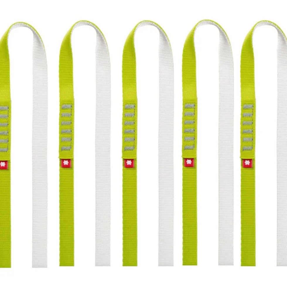 Ocún O-Sling Eco-PES 16 mm Lus - Set van 5 - 80 cm green