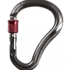 Ocún Harpy HMS Screw Carabiner - anthacite/red