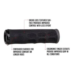 ODI F-1 Series Tinker Juarez Dread Lock-On V2.1 MTB Grips - black