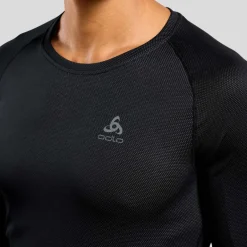 Ondershirts|Baselayers < Odlo Active F-Dry Light Hemd met Lange Mouwen Heren - zwart