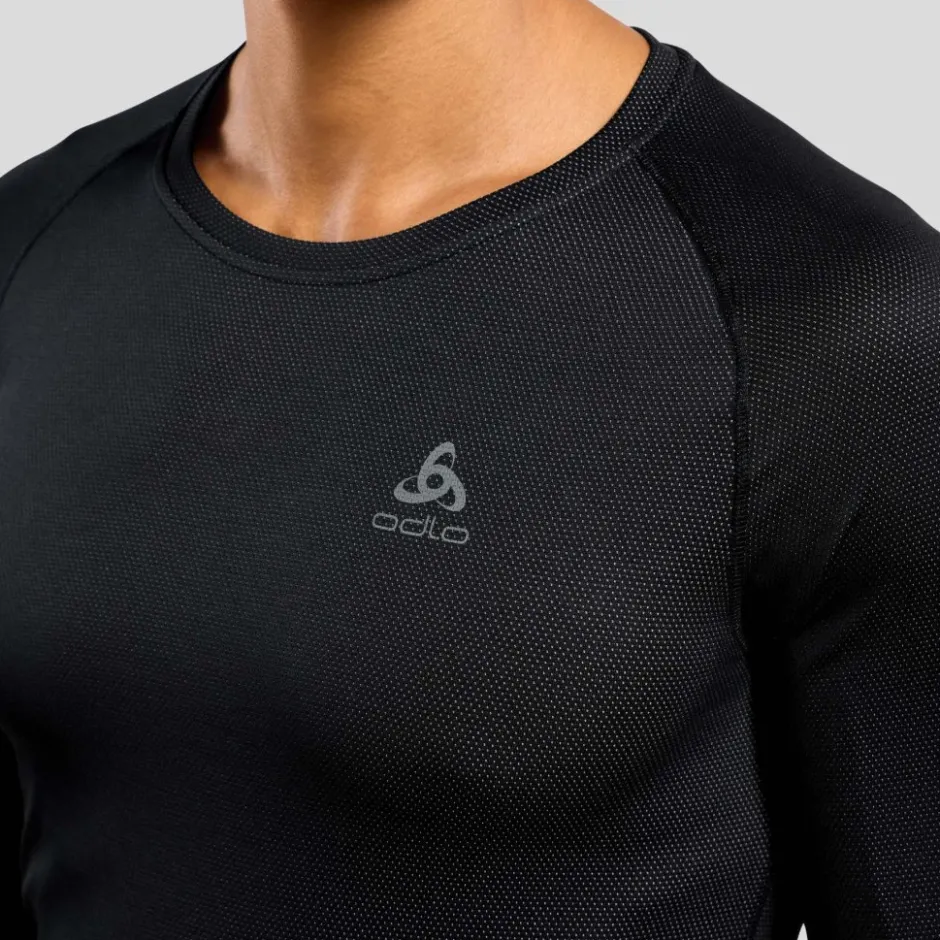 Ondershirts|Baselayers < Odlo Active F-Dry Light Hemd met Lange Mouwen Heren - zwart