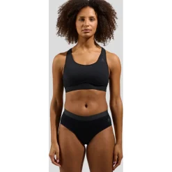 Odlo Ascent Performance Wool Medium Sport-BH Dames - zwart