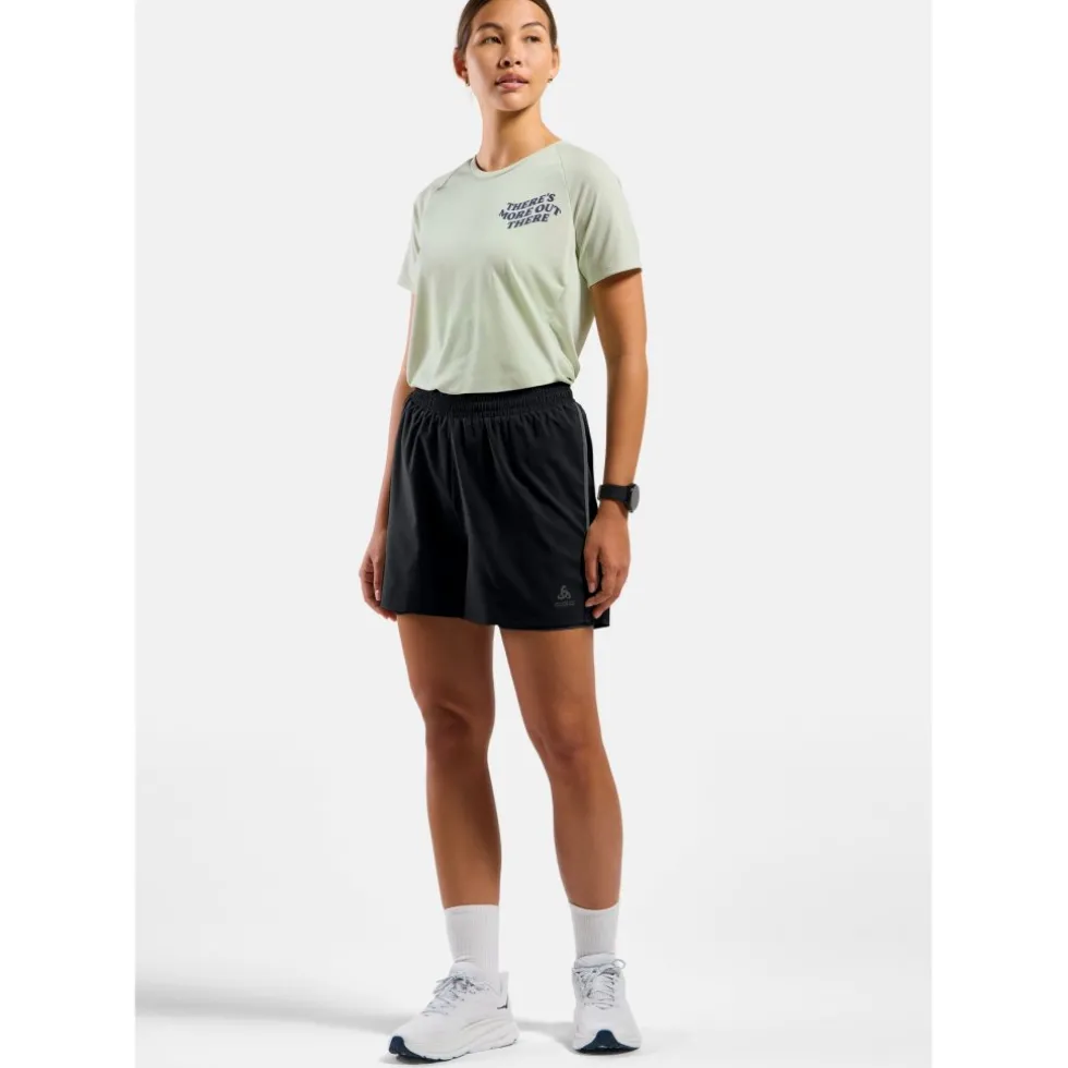 Odlo Essentials 4 inch 2-in-1 Hardloopshort 2.0 Dames - zwart