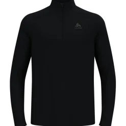 Odlo Essentials Half Zip Hardloop-Midlayer Heren - zwart - zwart