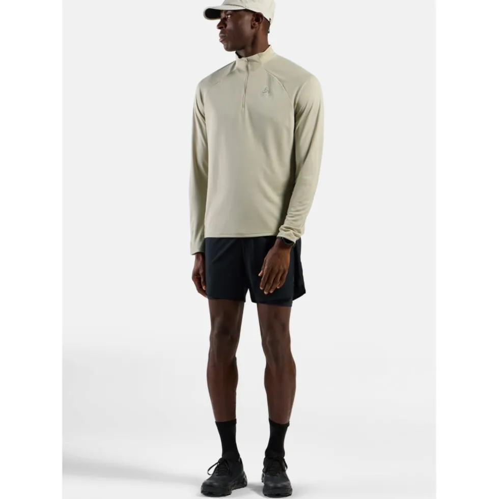 Odlo Essentials Half Zip Hardloop-Midlayer Heren - agate gray