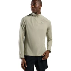 Odlo Essentials Half Zip Hardloop-Midlayer Heren - agate gray