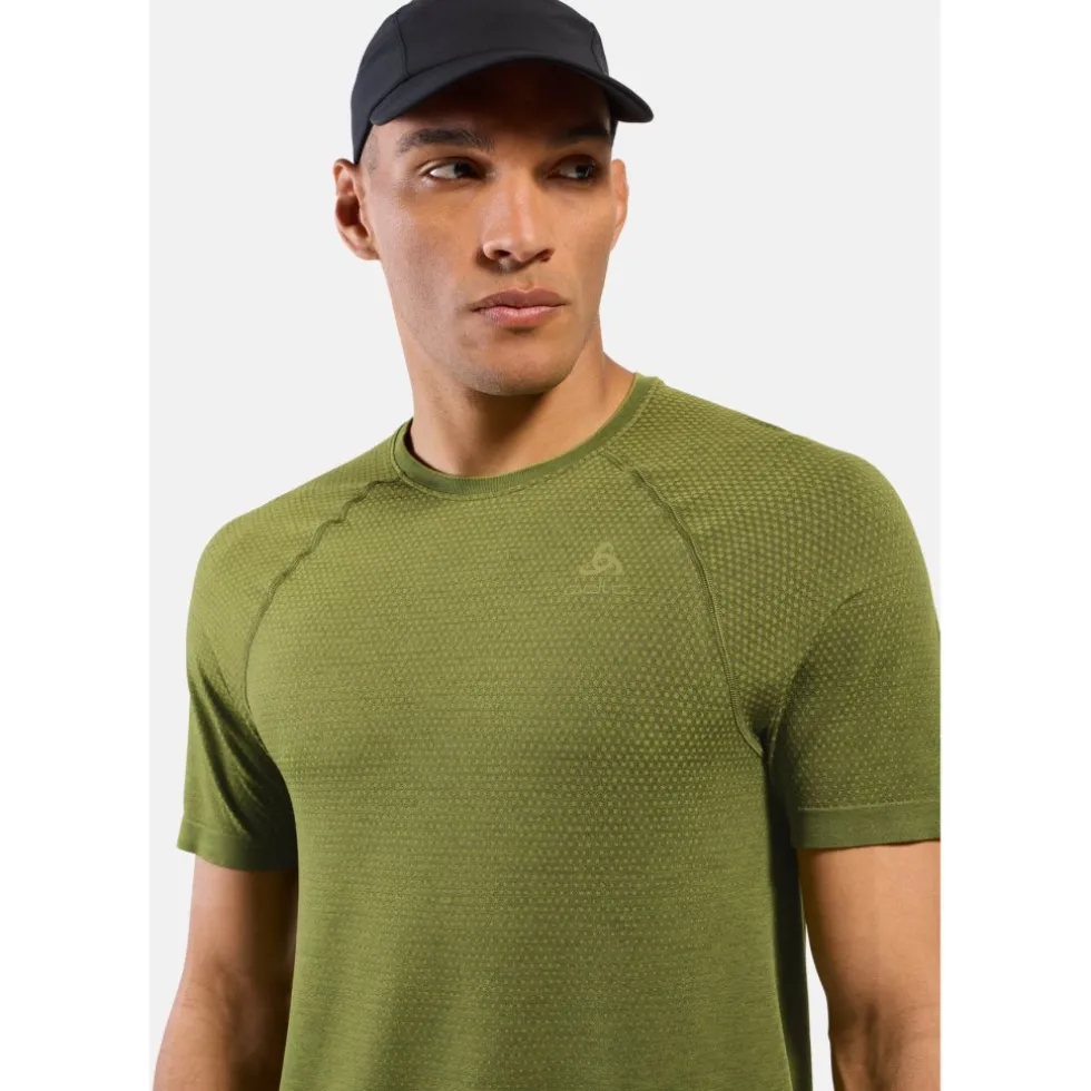 Odlo Essentials Seamless Hardloopshirt 2.0 Heren - guacamole melange