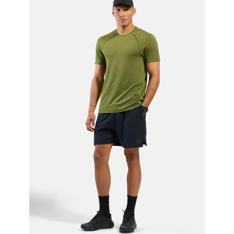 Odlo Essentials Seamless Hardloopshirt 2.0 Heren - guacamole melange