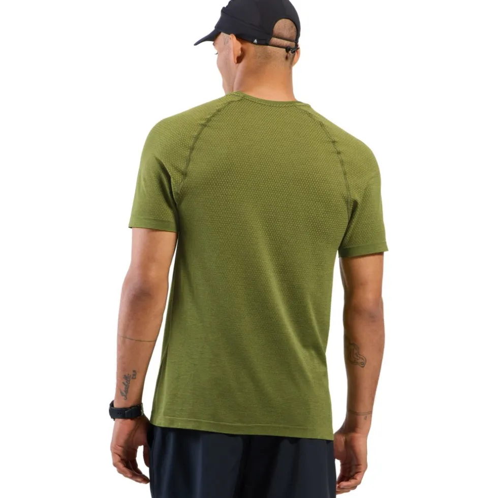 Odlo Essentials Seamless Hardloopshirt 2.0 Heren - guacamole melange