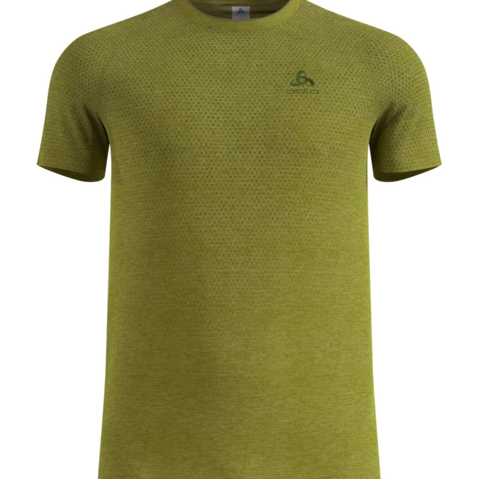 Odlo Essentials Seamless Hardloopshirt 2.0 Heren - guacamole melange